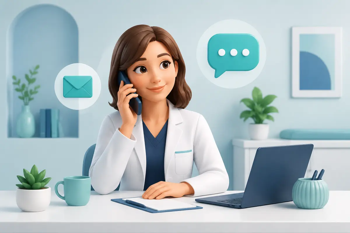 GastroLife healthcare professional providing telephone guidance