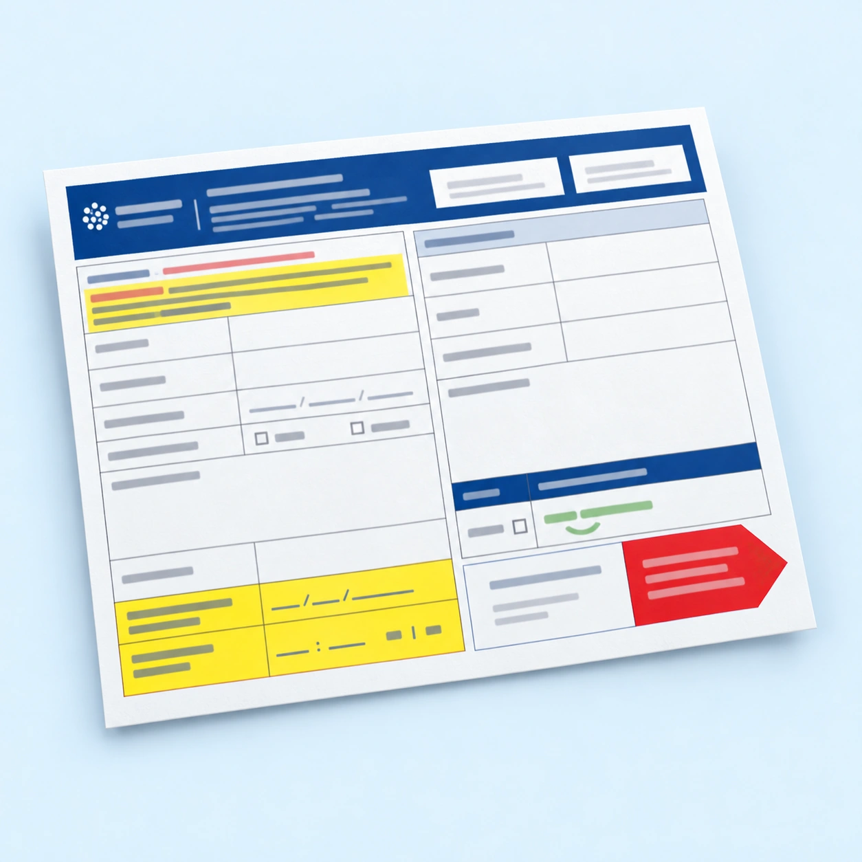 Illustration of the Colosafe test request form